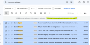 deleting mails